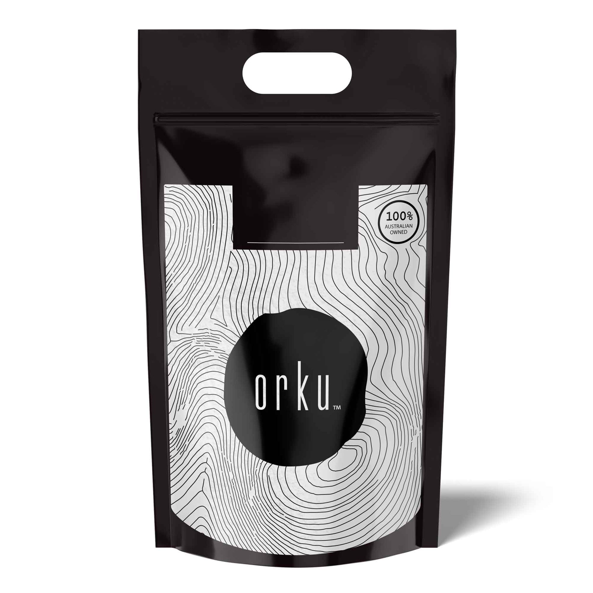 Hlpmedical Orku 5kg Taurine Powder container showing high purity L-Taurine amino acid supplement for health and nutrition.