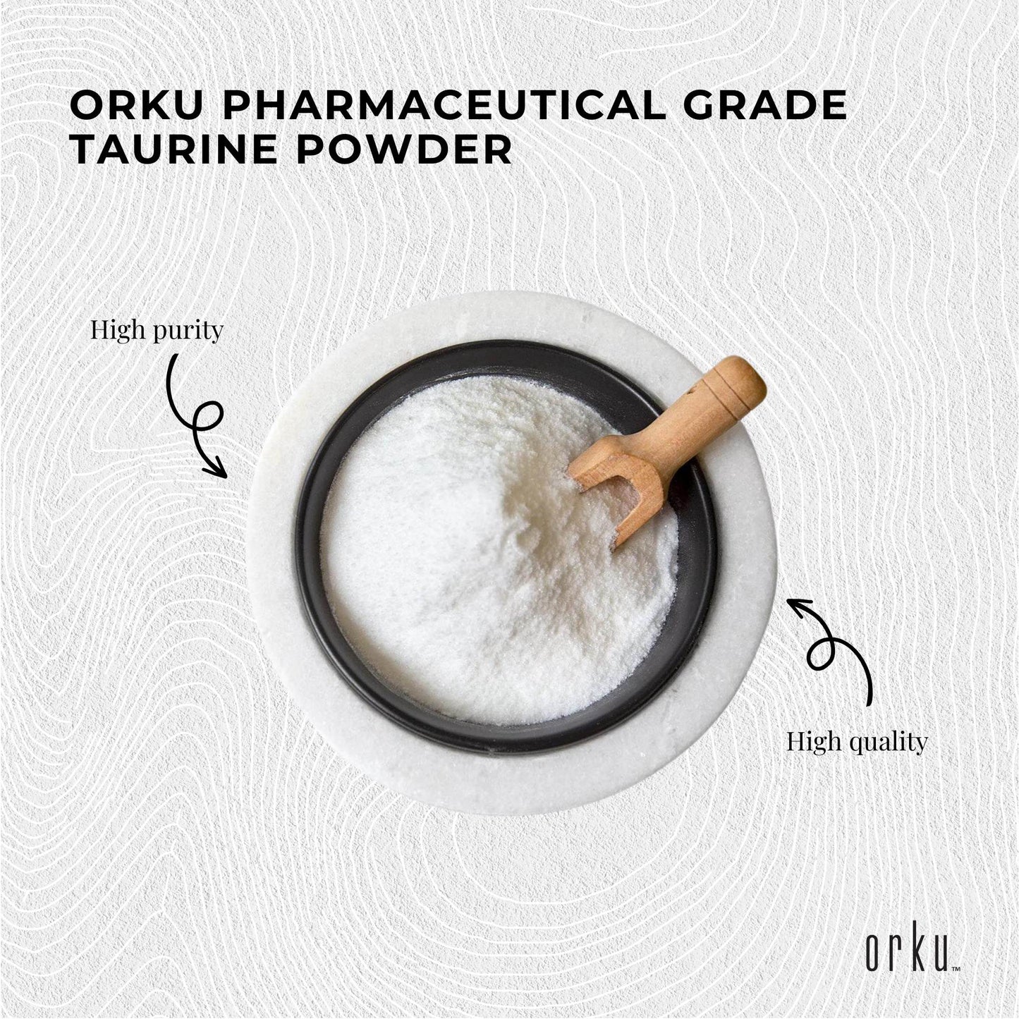 Hlpmedical Orku 5kg Taurine Powder, high purity L-Taurine amino acid supplement for health and nutrition purposes