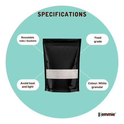 Hlpmedical Kemmie 2kg Potassium Sorbate food grade granules preservative for cosmetics and food preservation.