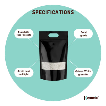 Hlpmedical Kemmie bulk 20kg potassium sorbate food grade granules preservative E202 for food preservation and safety.