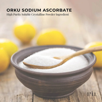 Hlpmedical Orku 5kg sodium ascorbate crystalline powder, high purity vitamin C supplement for health and nutrition.