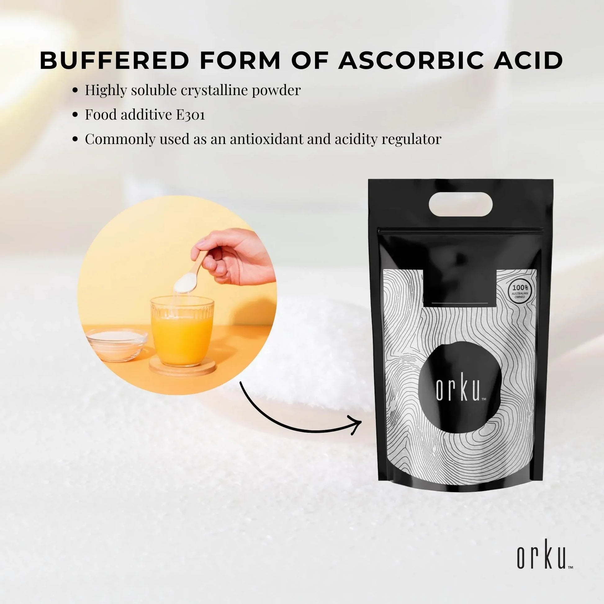 High purity 5kg sodium ascorbate crystalline powder from Hlpmedical, a vitamin supplement for health and nutrition.