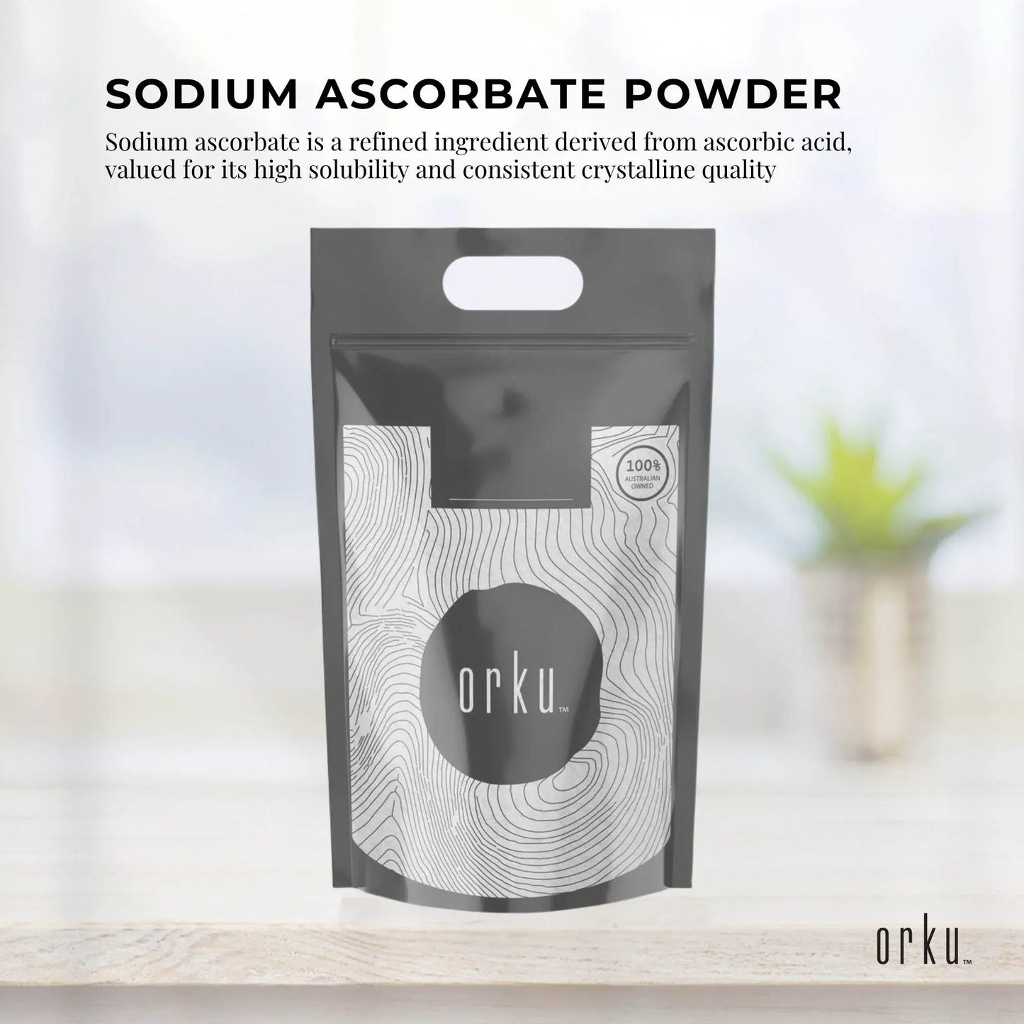 Hlpmedical Orku 20kg Sodium Ascorbate high-purity crystalline powder for nutritional and supplement use