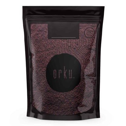 Organic 400g acai powder from Hlpmedical, a health supplement made from Amazon superfood berries in a resealable bag.
