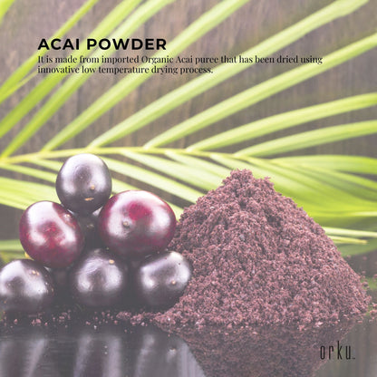 700g organic acai powder bucket from Hlpmedical, superfood Amazon berries for health and nutritional supplements.