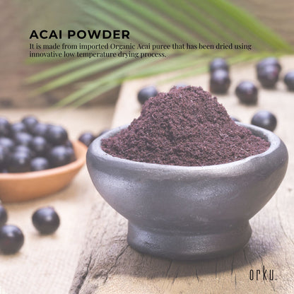 Organic acai powder in bulk 10kg from Hlpmedical, highlighting vibrant Amazon berry superfood for health and nutrition.