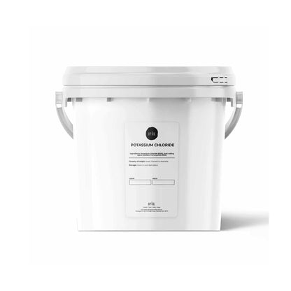 Hlpmedical Orku 5kg potassium chloride powder tub, food-grade salt substitute, in a white container with label, used for nutrition.