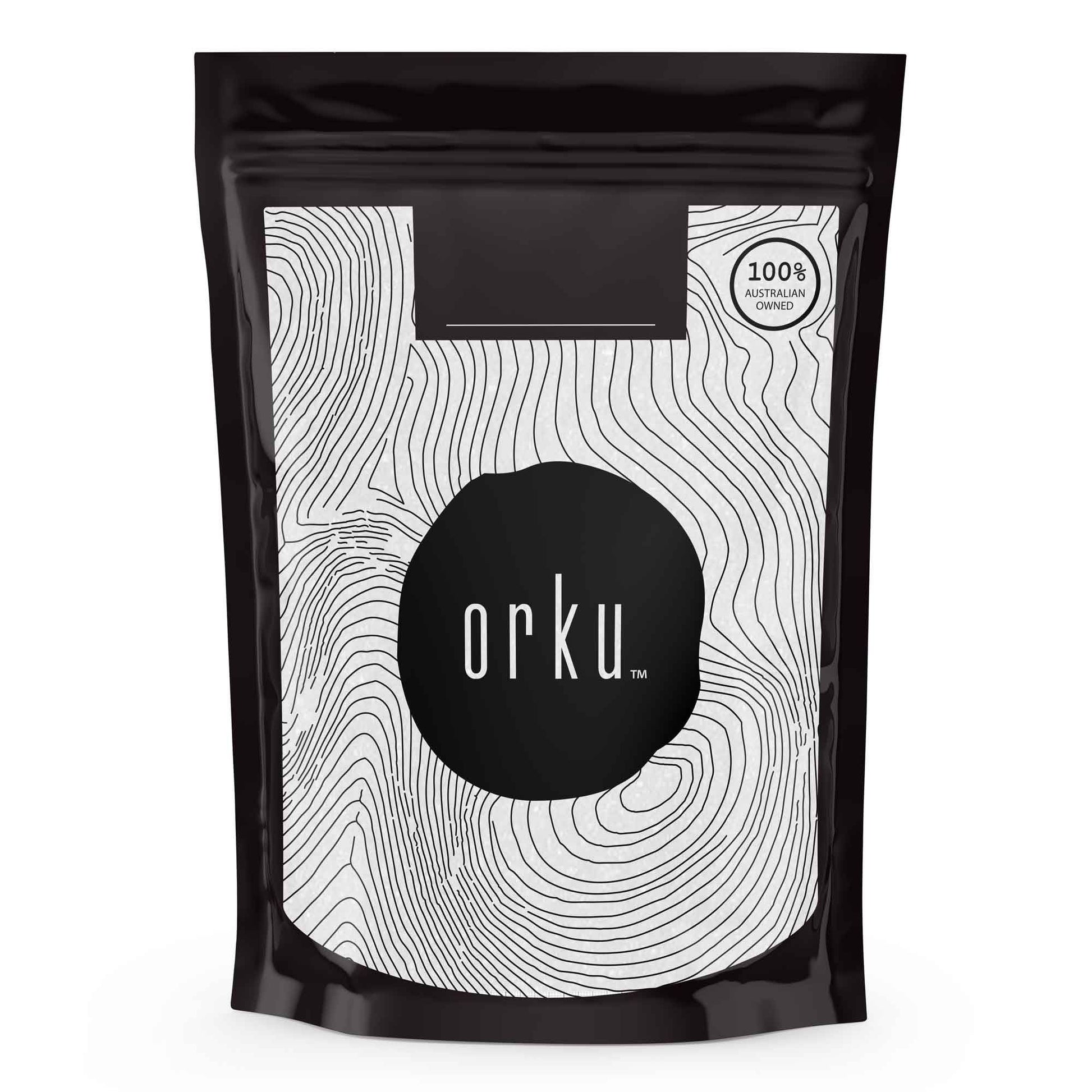 Hlpmedical Orku 2kg pure L-Ascorbic Acid Vitamin C powder in a white container, non-GMO, USP grade for health and wellness.