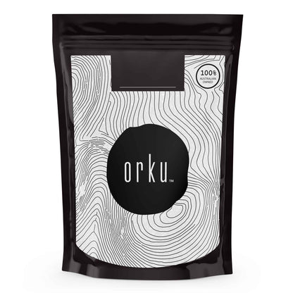 Hlpmedical Orku 2kg pure L-Ascorbic Acid Vitamin C powder in a white container, non-GMO, USP grade for health and wellness.
