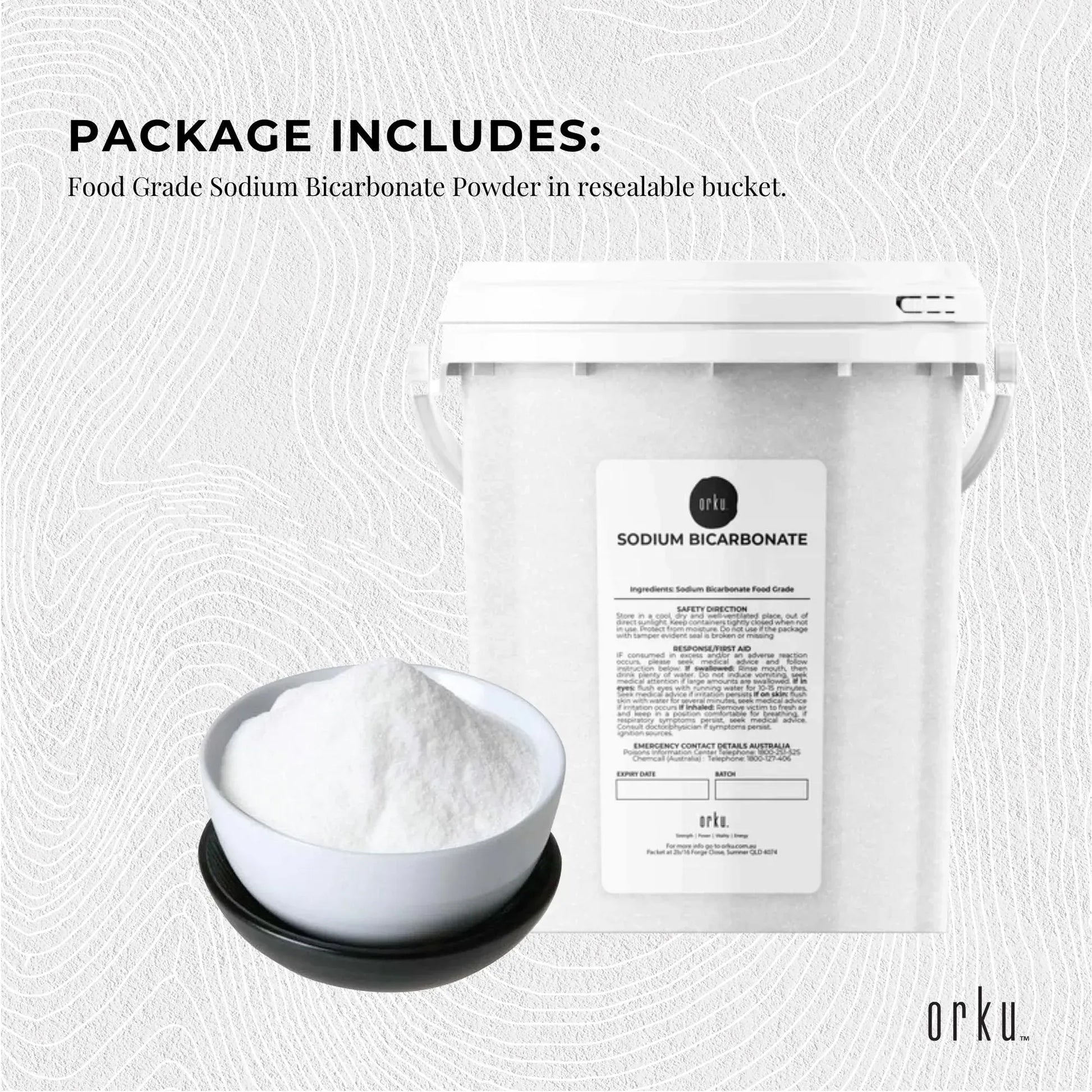 Hlpmedical Orku 1.3kg food-grade sodium bicarbonate baking soda, aluminum-free powder for baking and health uses