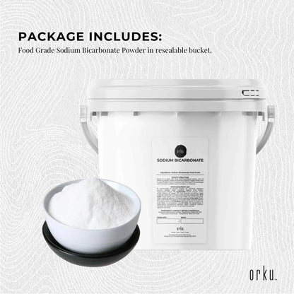 Hlpmedical Orku 5kg food-grade sodium bicarbonate baking soda powder, aluminium free, suitable for health and dietary use
