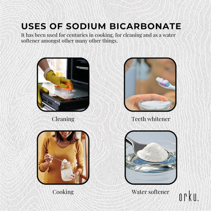 Hlpmedical Orku 5kg food-grade sodium bicarbonate baking soda powder, aluminum-free for baking and health use