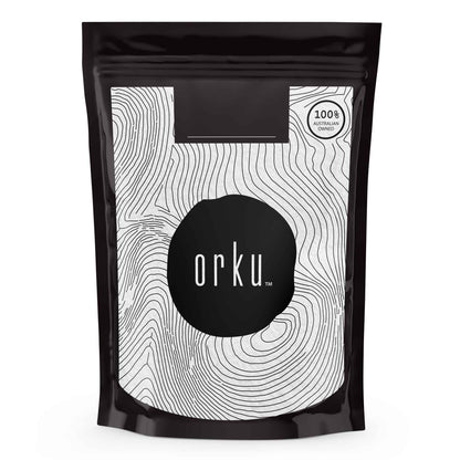 Hlpmedical Orku 400g sodium bicarbonate baking soda powder, food grade, aluminum-free, used for health, baking, and personal care.