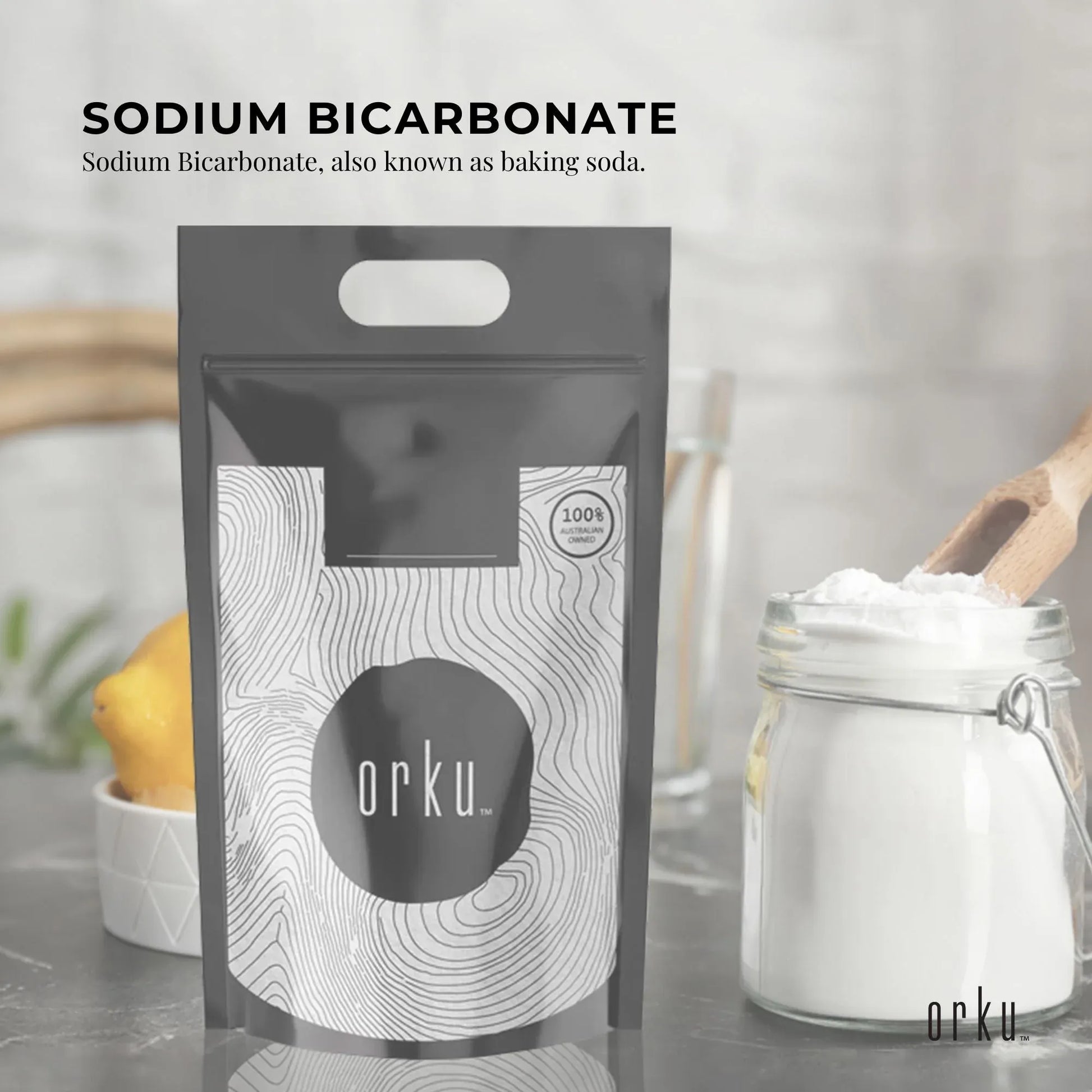 Hlpmedical Orku 5kg food-grade sodium bicarbonate baking soda, aluminum-free NaHCO3 powder for health and baking uses