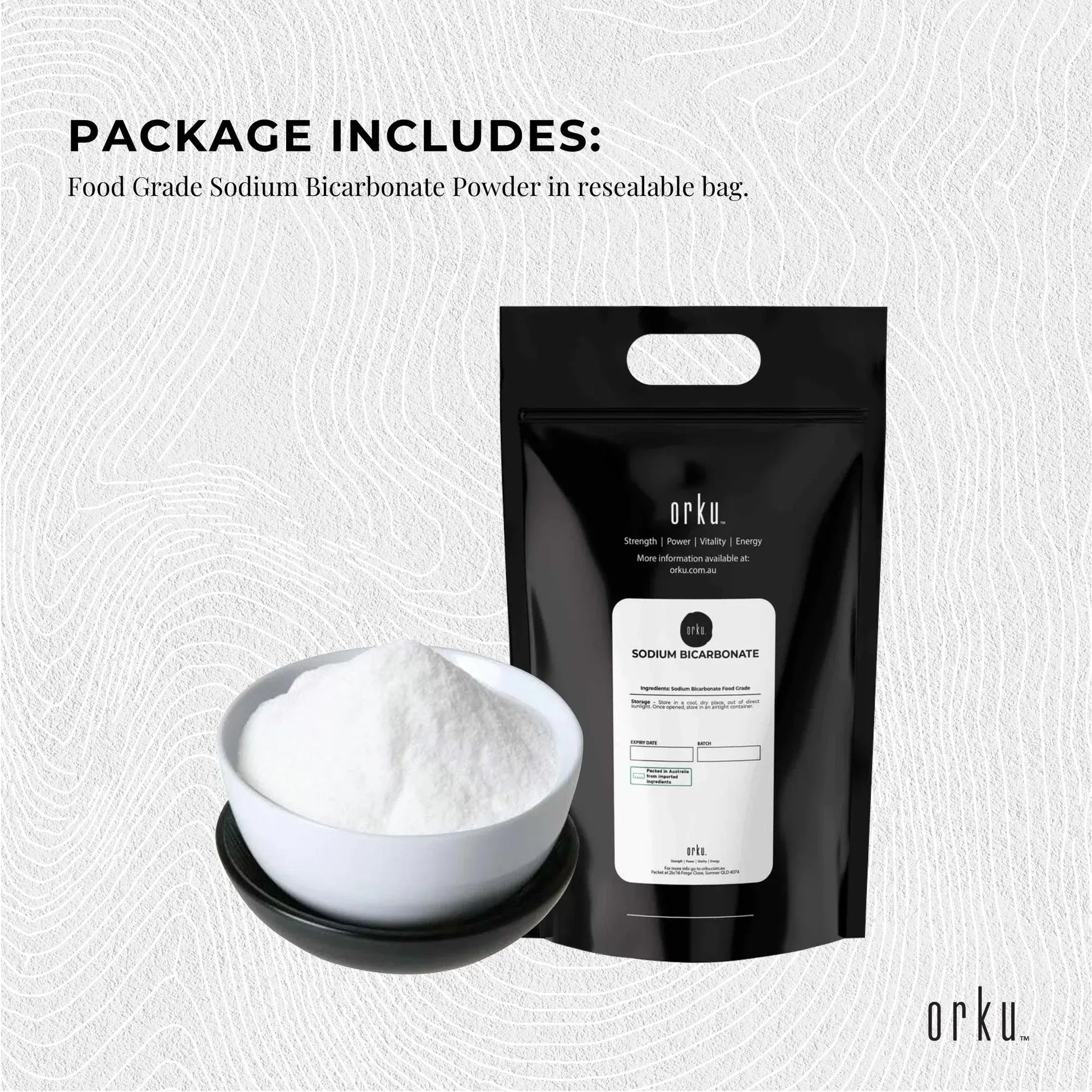 Hlpmedical Orku 5kg sodium bicarbonate baking soda powder, food grade, aluminum-free for baking and health uses