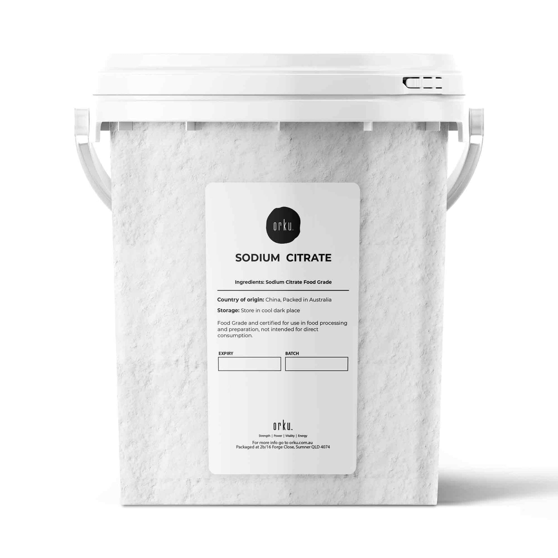 Hlpmedical 1.3kg tub of food grade sodium citrate powder, a trisodium salt used as a food additive and preservative.