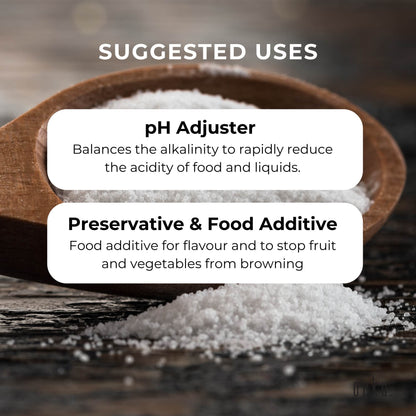 Hlpmedical 1.3kg sodium citrate powder tub, food grade salt preservative, used in nutrition and health supplements.