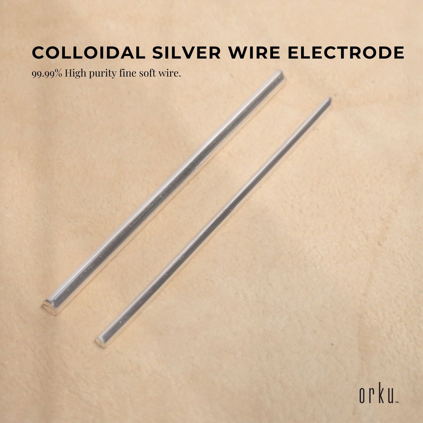7-inch silver rod made of 18-gauge high-purity soft wire, colloidal electrode for health and beauty supplements by Hlpmedical