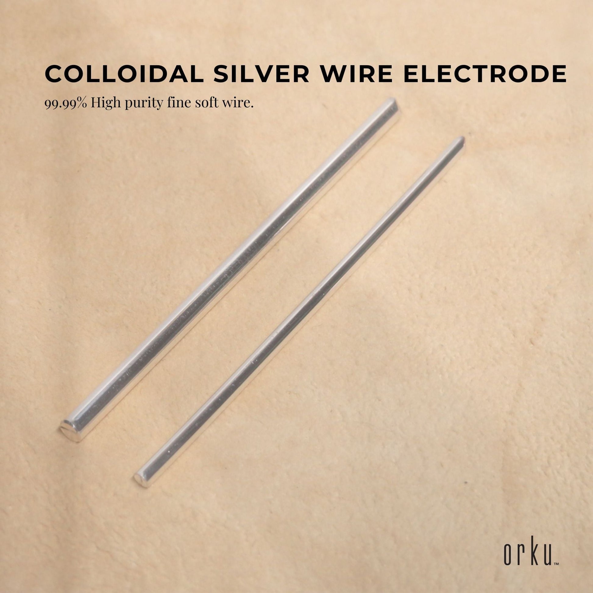 7-inch silver rod made of 18-gauge high-purity soft wire, colloidal electrode for health and beauty supplements by Hlpmedical