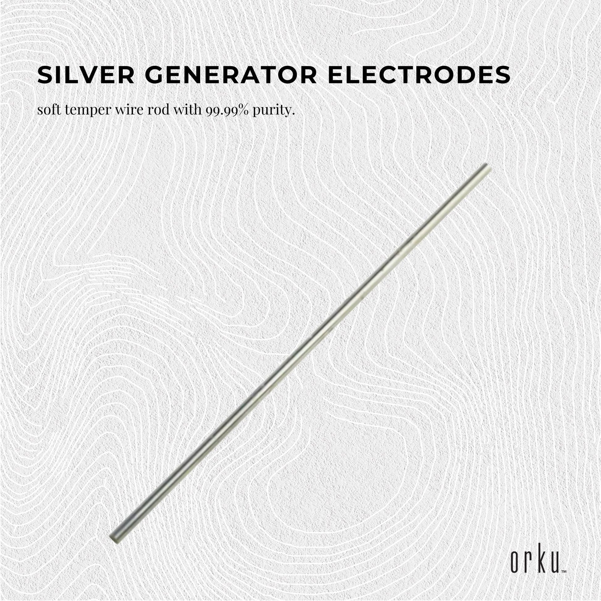 7-inch silver rod electrode, 18 gauge, high purity 99.99% soft wire for colloidal silver supplements, by Hlpmedical.