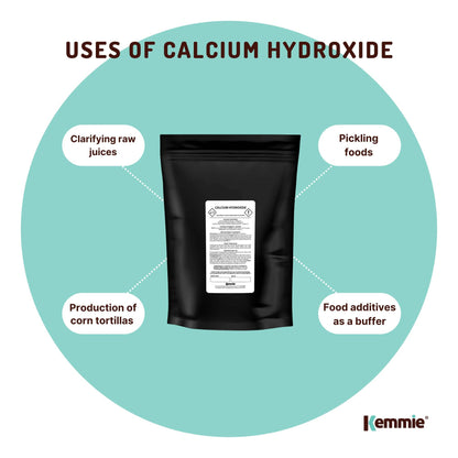Hlpmedical Kemmie 2kg calcium hydroxide powder for food-grade pickling and slaked lime, suitable for health and nutritional use