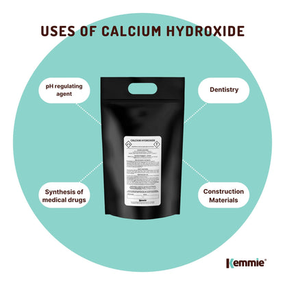 Hlpmedical Kemmie 20kg calcium hydroxide powder, food grade pickling lime for food and health applications, in a large bulk bag.