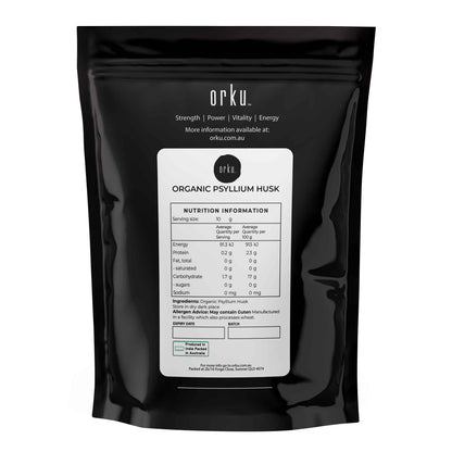 1Kg organic psyllium husk bag by Hlpmedical, natural fiber source for health and digestion, shown in the image.