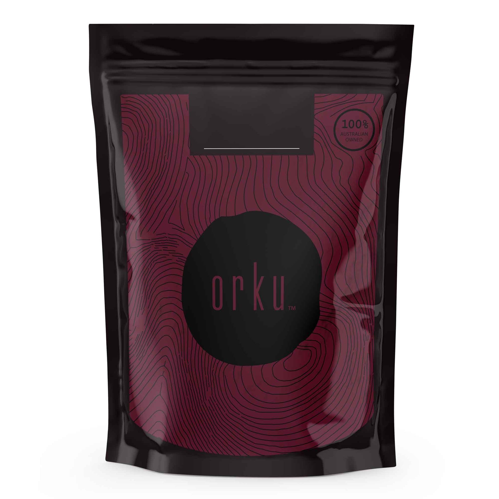 Organic Orku beetroot powder by Hlpmedical in a 100g package, showcasing vibrant red beetroot powder for health and nutrition.
