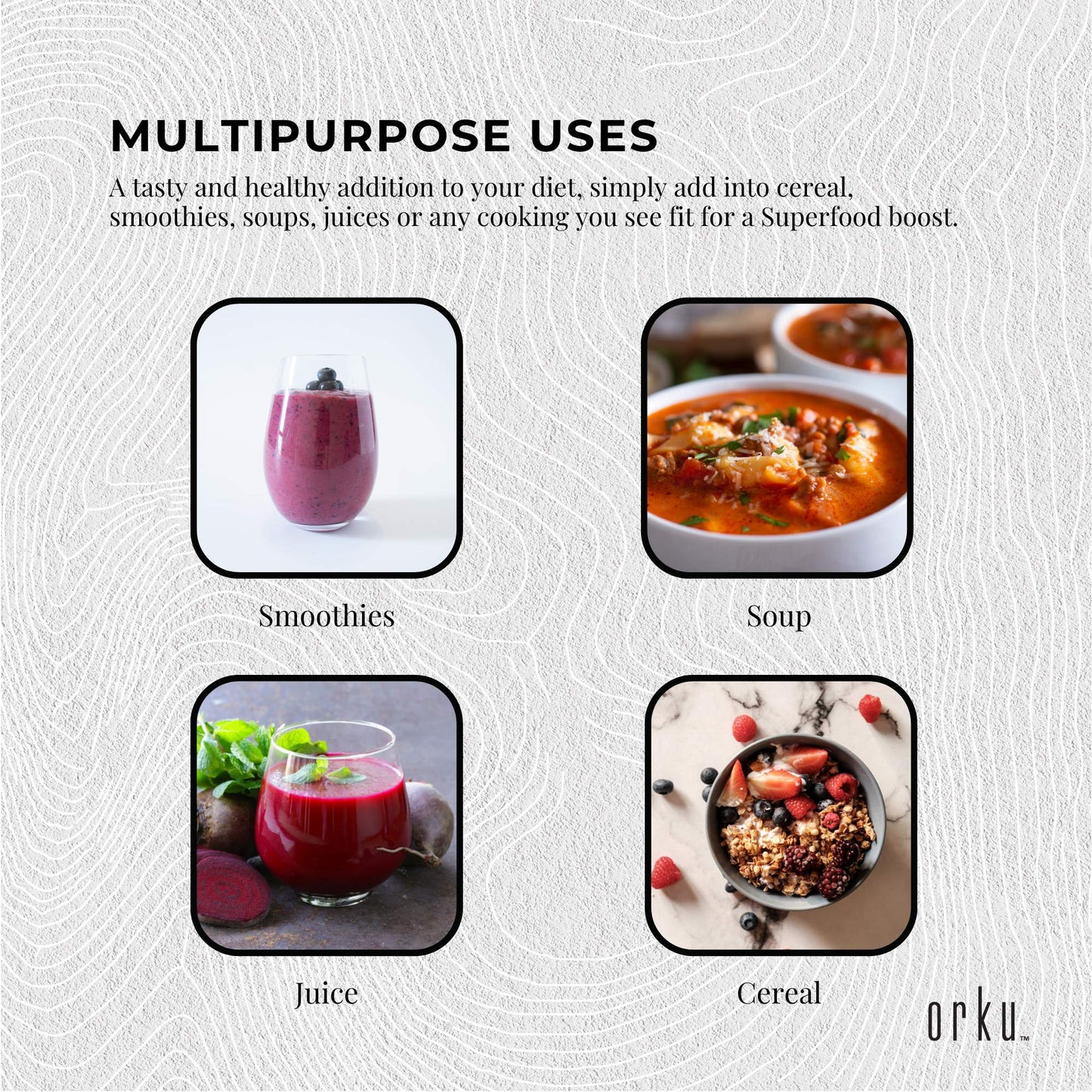 Organic Orku 100g Beetroot Powder by Hlpmedical, pure Beta vulgaris supplement, vibrant red powder for health and nutrition.