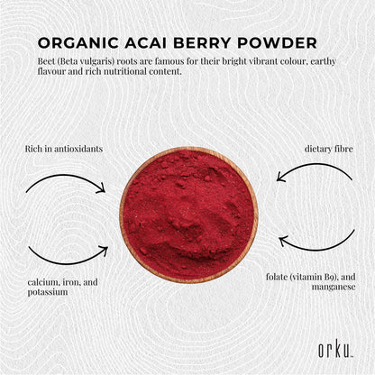 Organic Orku 20kg beetroot powder by Hlpmedical, 100% pure beta vulgaris root powder for health and nutritional supplements.