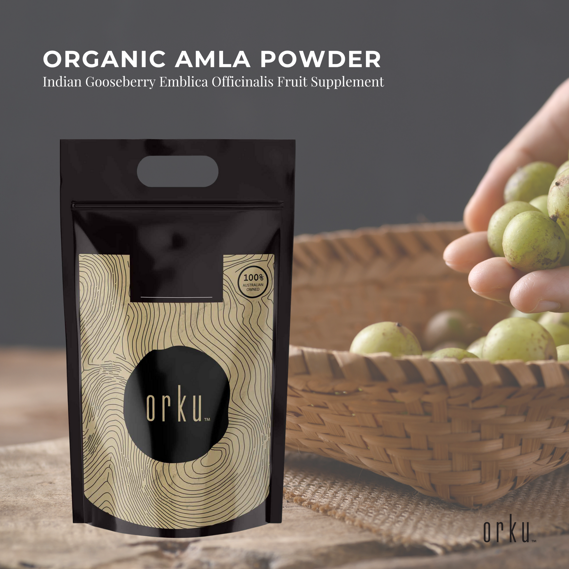 Bulk 10kg organic Amla powder from Hlpmedical, Indian gooseberry supplement for health and wellness, natural vitamin source.
