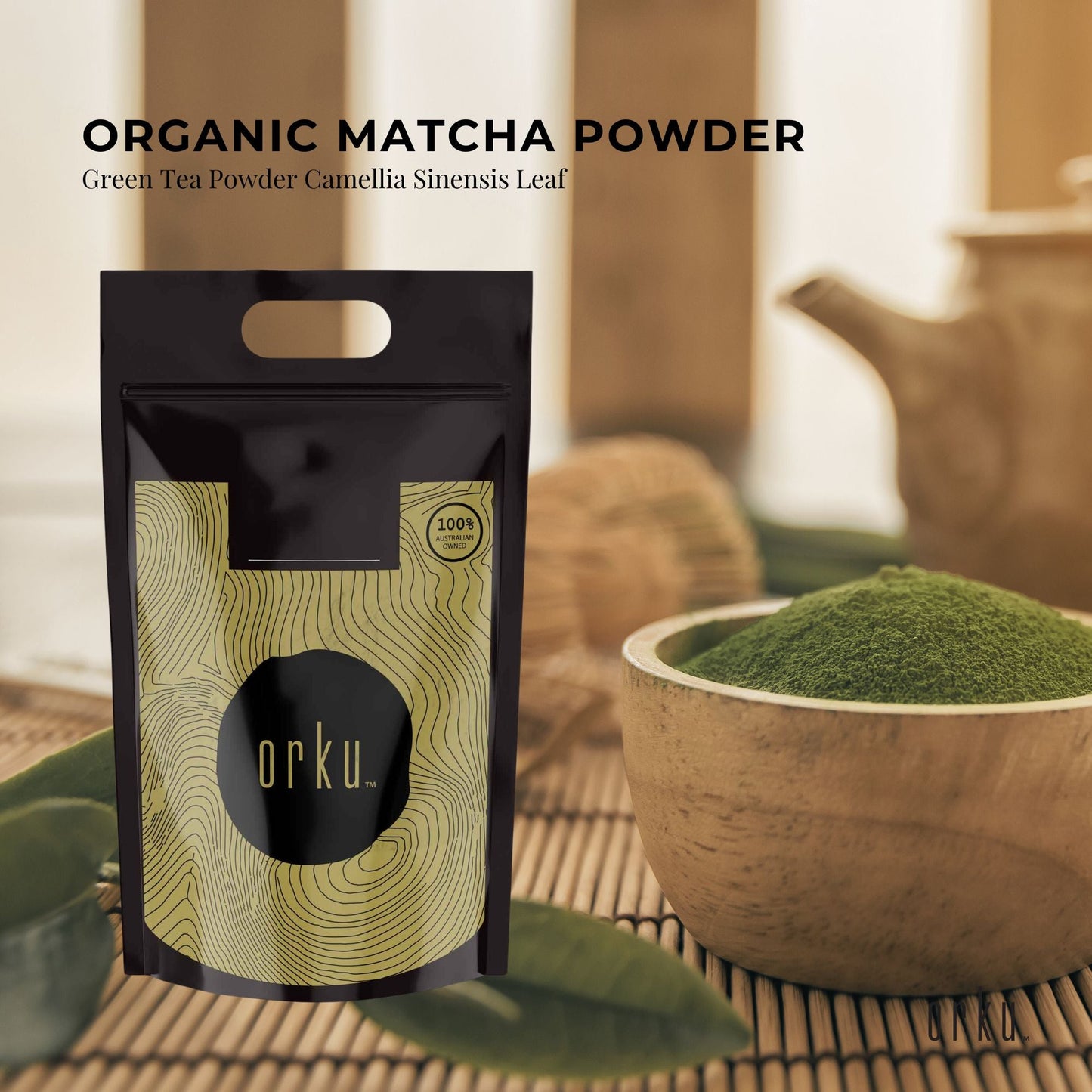Organic Matcha green tea powder from Camellia Sinensis leaves, 10kg bulk, Hlpmedical nutrition supplement for health and wellness.
