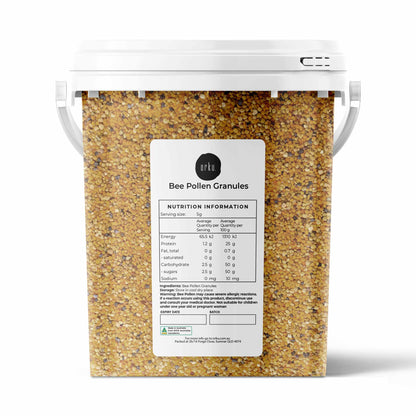 800g jar of Hlpmedical Australian bee pollen granules, raw natural supplement for health and wellness.