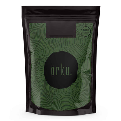 Organic Spirulina powder in a 50g package by Hlpmedical, showcasing vibrant green algae supplement for health and nutrition.