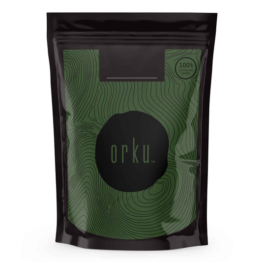 Organic spirulina powder in a 400g package by Hlpmedical, a natural algae supplement for health and nutrition.