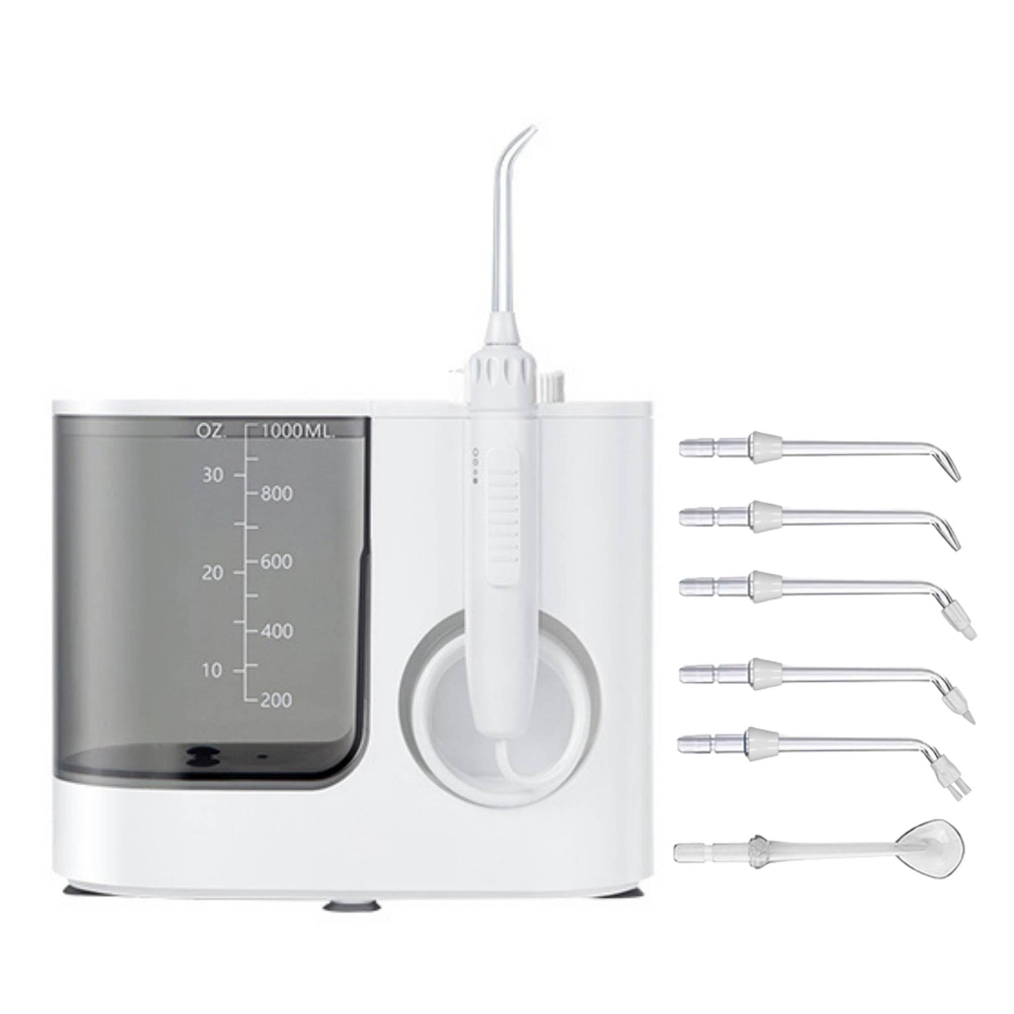 Hlpmedical Orku 1000ml electric water flosser in white with adjustable pressure for effective oral hygiene.