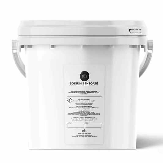 3.5kg Hlpmedical Orku Sodium Benzoate USP/FCC grade prills, a preservative used in food and supplements, CAS 532-32-1.