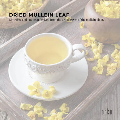 Dried 1kg organic mullein leaf herbal supplement by Hlpmedical, used for health and wellness in nutrition and herbal remedies.