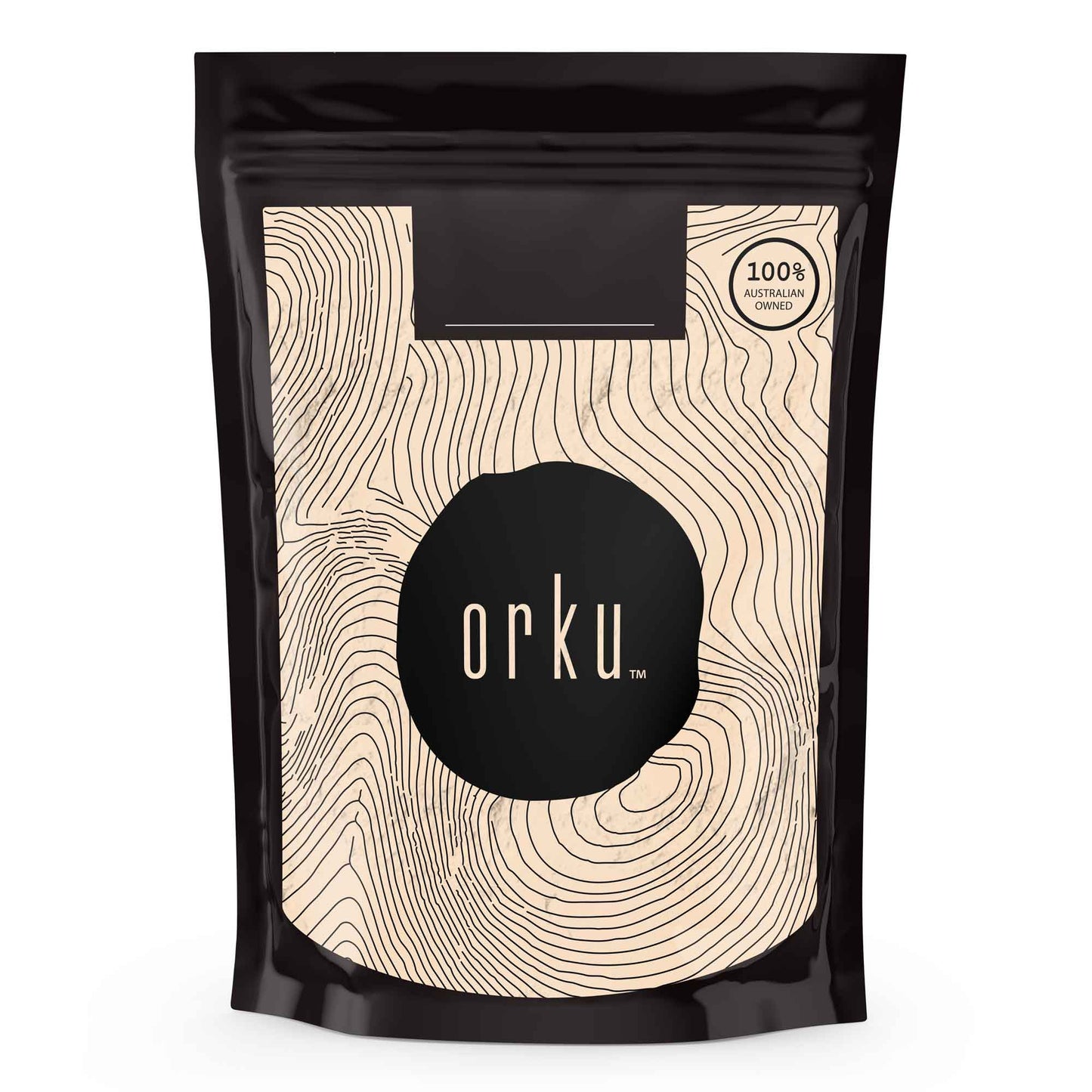 Orku 100g pea protein isolate powder by Hlpmedical, unsweetened plant-based high-protein supplement in a resealable bag