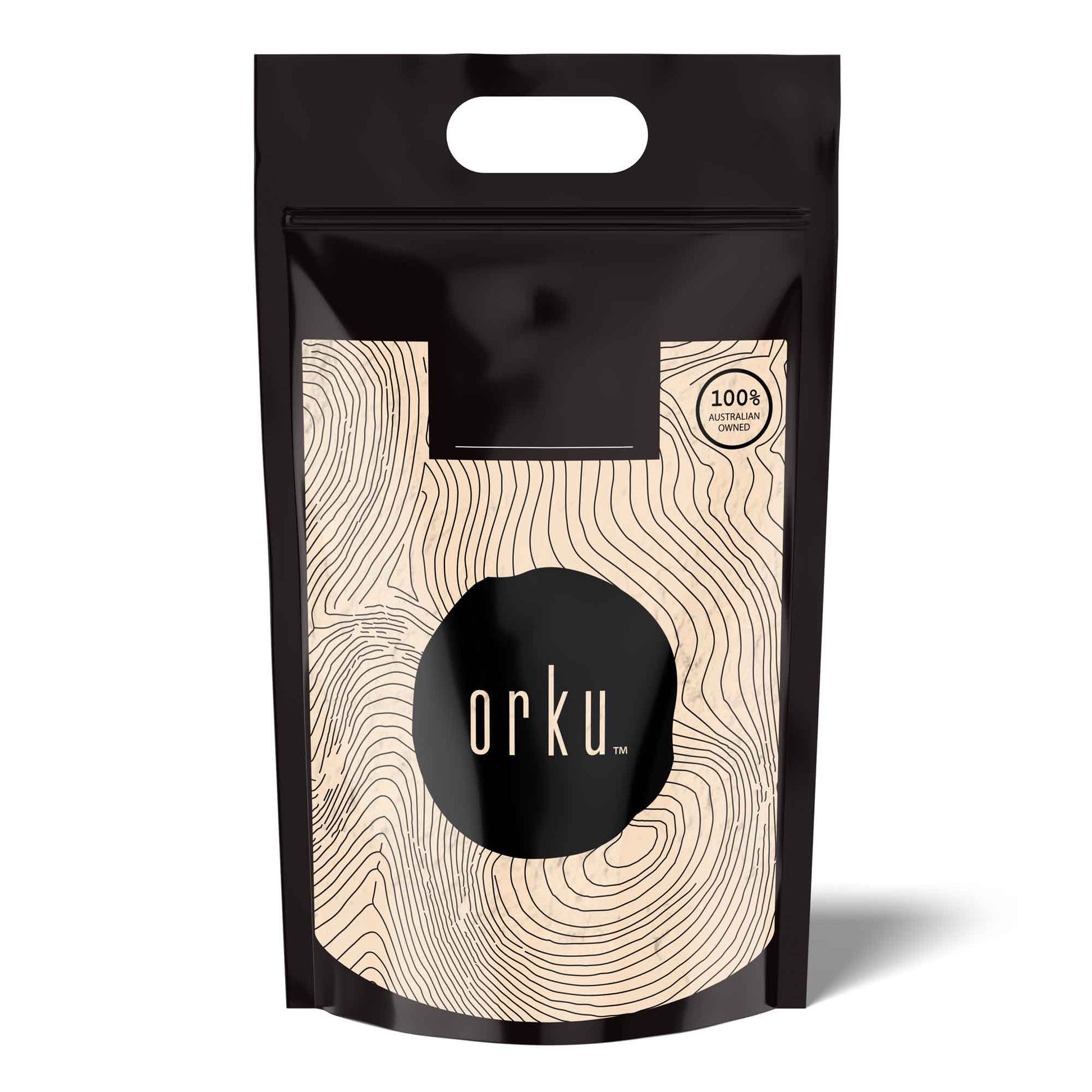 Hlpmedical Orku 10kg pea protein isolate powder in a container, high protein plant-based unsweetened supplement for health and fitness.