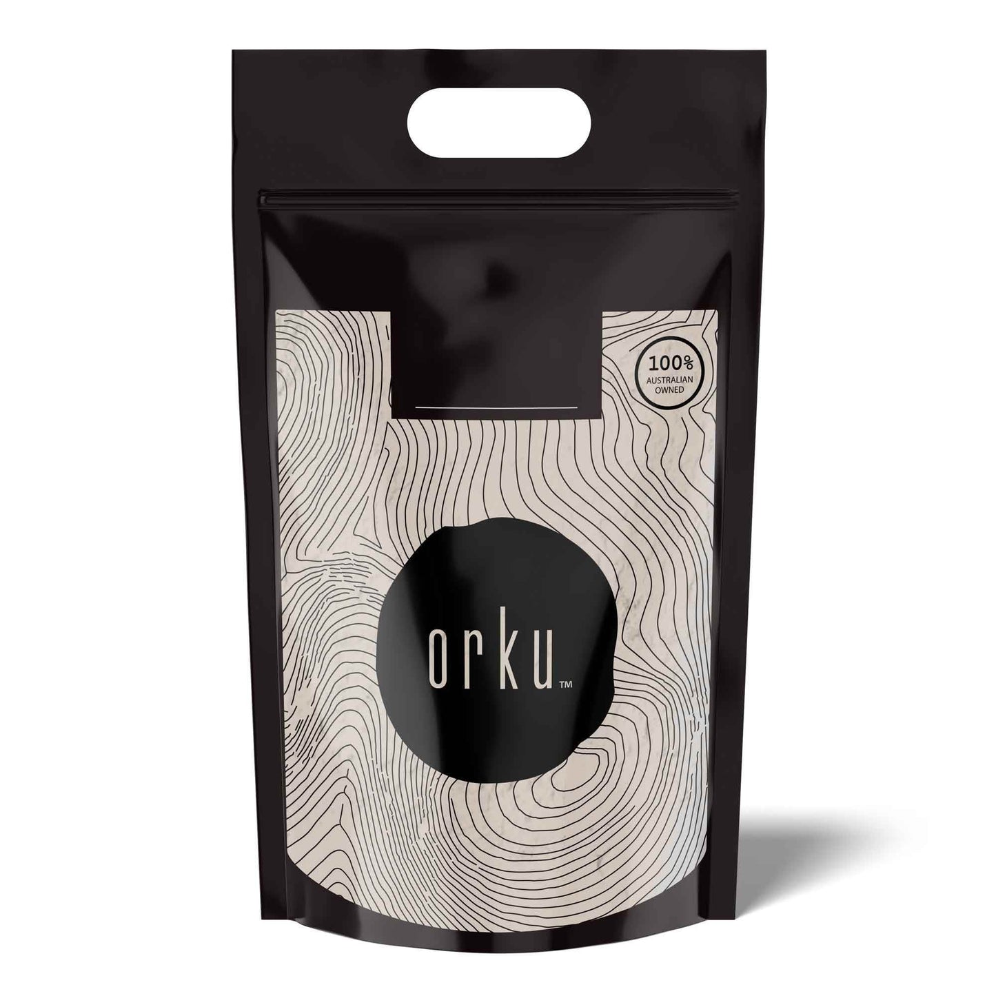 Unflavored Orku 10kg WPI Whey Protein Isolate powder in native bulk bag, ideal for health and fitness nutrition.