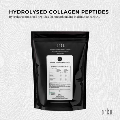Hlpmedical Orku 2kg bovine collagen peptides powder, unflavored hydrolyzed protein supplement for health and beauty.
