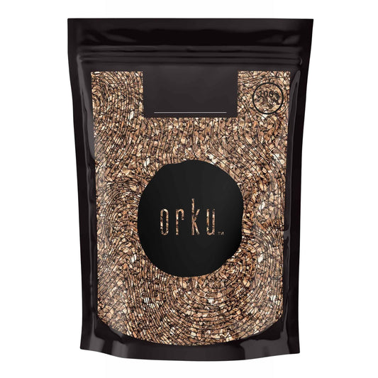Dried organic dandelion root in a jar, raw herbal tea supplement from Hlpmedical, for brewing herbal tea or health benefits.