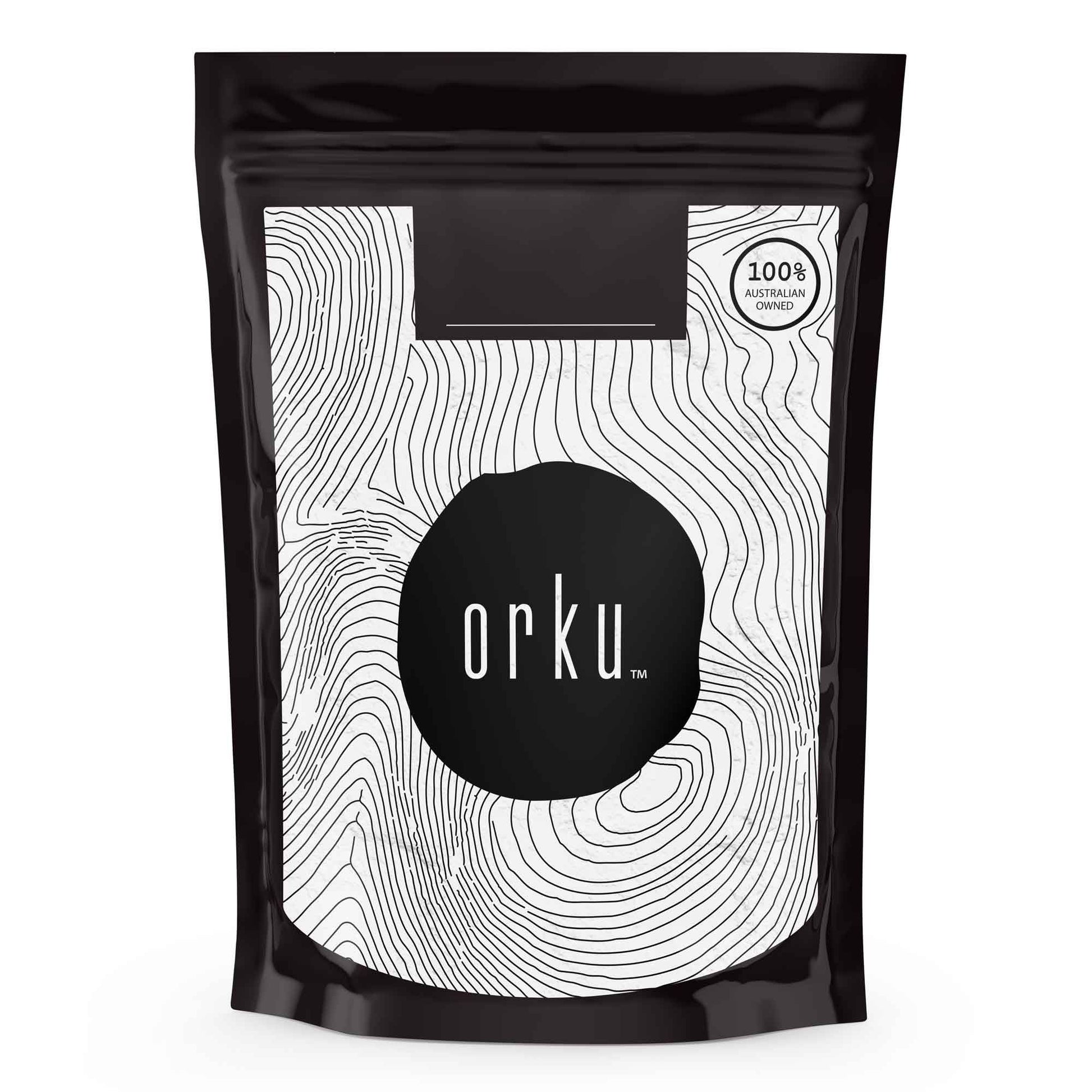 Hlpmedical Orku 100g L-Citrulline powder bucket, pure food grade amino acid for health and fitness supplementation.