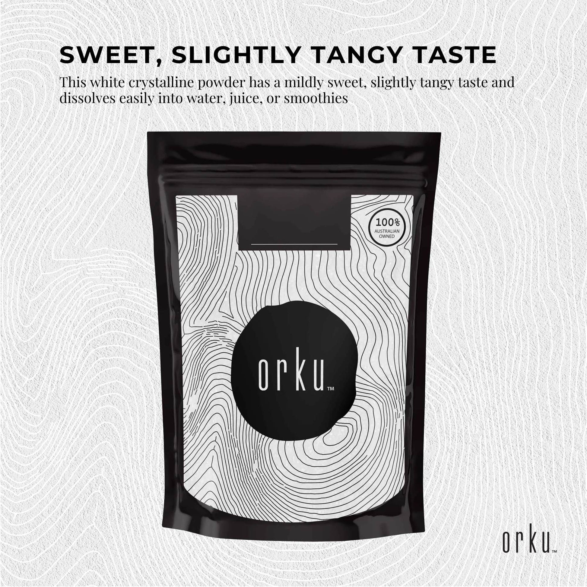 Hlpmedical Orku 1kg L-Citrulline powder bucket, pure food grade amino acid supplement, shown in a clear container.