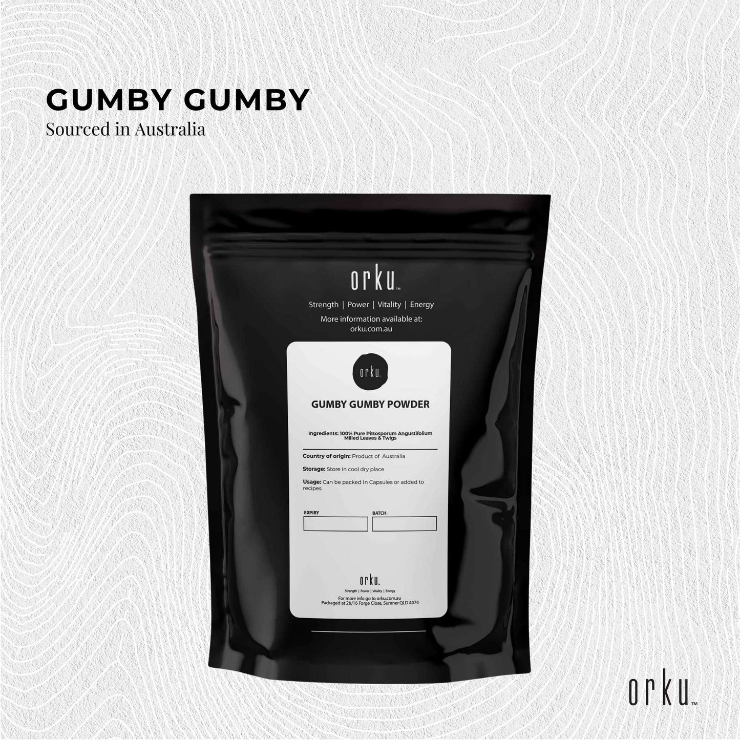 100g Gumby Gumby pure powder from Gumbi Aboriginal plant Pittosporum Angustifolum, in health and beauty supplements.