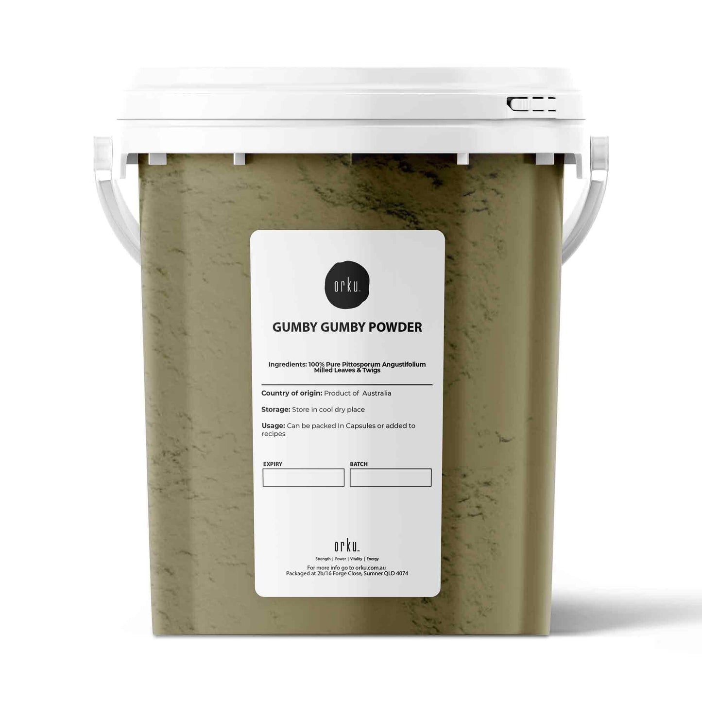 600g Gumby Gumby pure powder tub by Hlpmedical, Aboriginal Pittosporum Angustifolum supplement for health and wellness