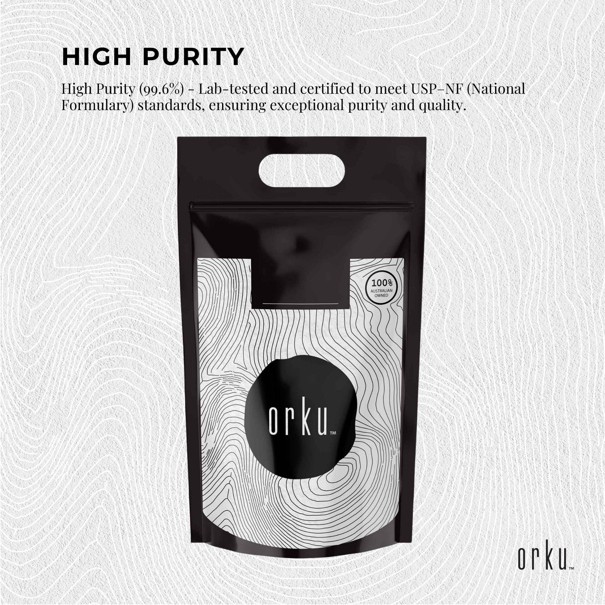 Hlpmedical Orku 5kg USP grade myo inositol powder, unflavored supplement for health and nutrition, high purity product