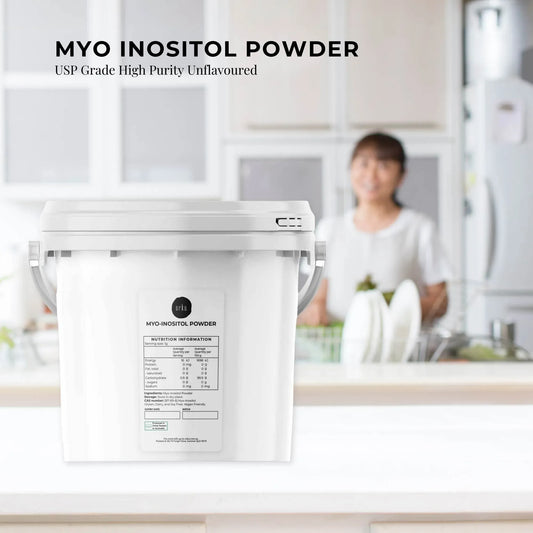 Hlpmedical Orku 3.5kg USP grade Myo Inositol powder tub, high purity, unflavoured supplement for health and wellness.