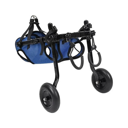 Hlpmedical Rooster Farms Little Dog Wheelchair Medium harness with adjustable back leg support for small dogs in pet care.